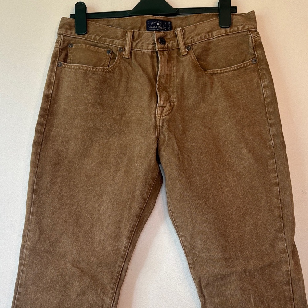 Lucky Brand Men's Tan 121 Heritage Slim Jeans 34x32